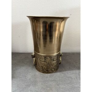 Top Half Vintage Brass Umbrella Cane Holder Stand Head Handles ~5lbs